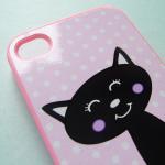 Cute Cat Clip On Iphone 4/4s Phone Case